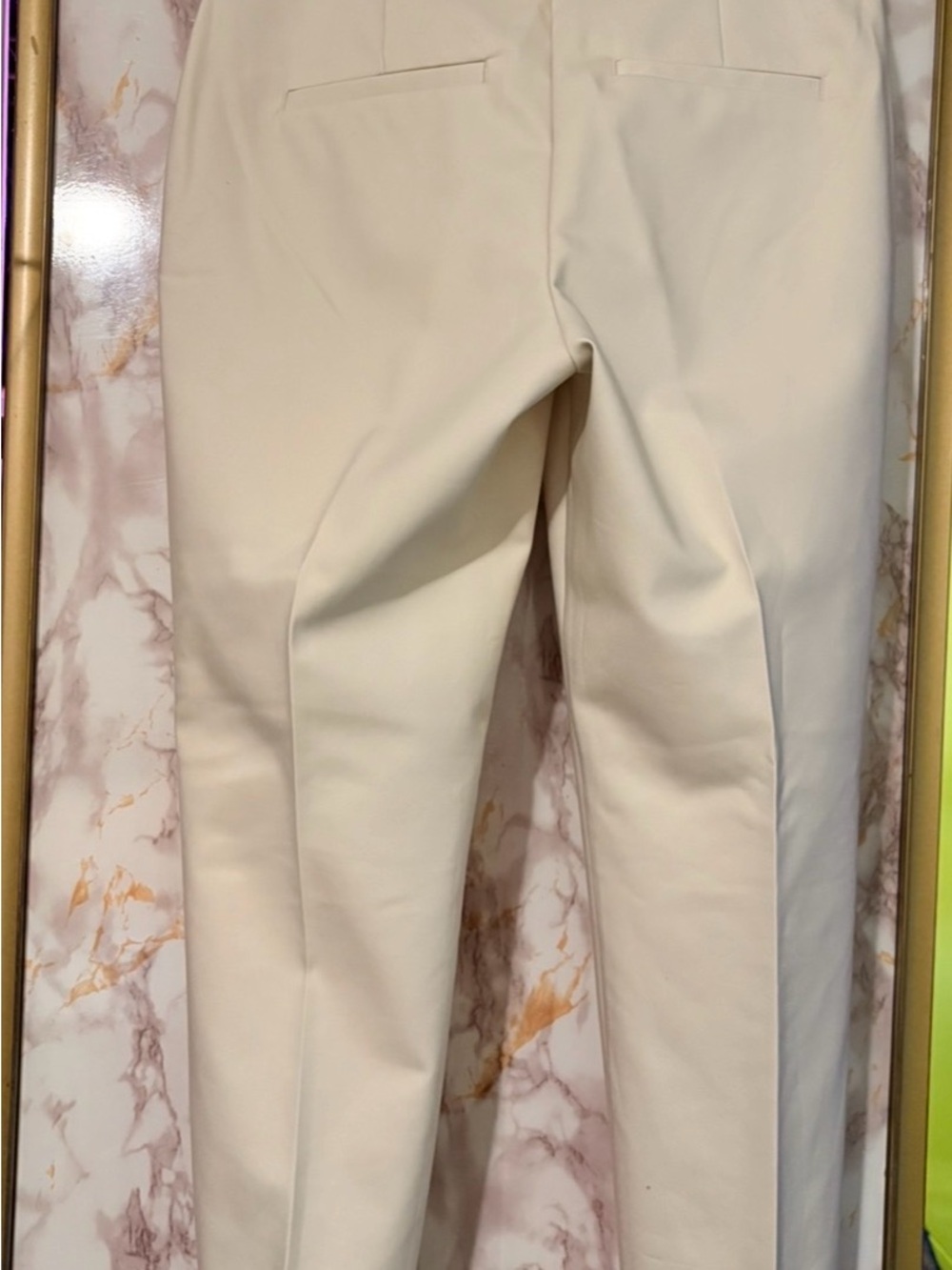 H&M Cream Cropped Tailored Pants for Women